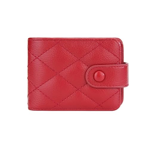 Kurze Brieftasche für Frauen Lippenstift PU Leder Kreditkartenhalter Business Geschenk Geldbörsen Solide Brieftasche für Mädchen Frauen Brieftaschen, Rot von Generic