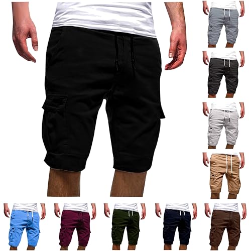 Kurze Hosen Herren, Freizeithose Herren, Arbeitshosen Männer Cargo Shorts Herren Kurze Hosen Sommer Cargohose Hohe Taille Freizeithose Bermuda Baumwolle Hose Elastischem Bund Stoffhose Sporthose Kurze Hosen Herren, Freizeithose Herren, Arbeitshosen Männer Cargo Shorts Herren Kurze Hosen Sommer Cargohose Hohe Taille Freizeithose Bermuda Baumwolle Hose Elastischem Bund Stoffhose Sporthose von Generic