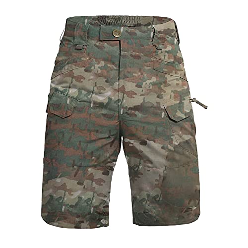 Kurze Hosen Herren 2023 Cargohose Herren Trainingshose 3/4 Outdoor Hose Schnelltrocknend Wanderhose Stretch Radhose Leicht Atmungsaktiv Sommer Shorts Laufhose Herren Latzhose Herren Grün 5XL von Generic