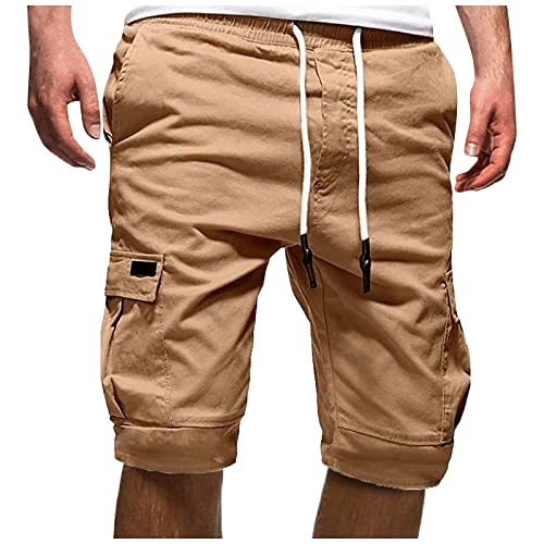 Kurze Hosen Herren Cargohose Sommer Einfarbige Shorts Elastische Taille Sommershorts Sportshorts Locker Freizeithosen Kurz Arbeitshose,Beige,XXL Kurze Hosen Herren Cargohose Sommer Einfarbige Shorts Elastische Taille Sommershorts Sportshorts Locker Freizeithosen Kurz Arbeitshose,Beige,XXL von Generic