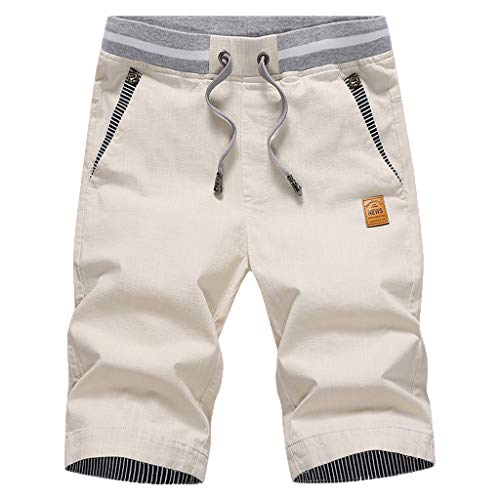Kurze Hosen Herren Sporthose Baumwolle Bermuda Shorts Sommer Chino Hose Kurz Stretch Herren-Shorts Strandhose Freizeithose mit Taschen Gummizug Kurze Hosen Herren Sporthose Baumwolle Bermuda Shorts Sommer Chino Hose Kurz Stretch Herren-Shorts Strandhose Freizeithose mit Taschen Gummizug von Generic