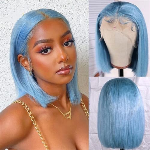 Kurze Perücke 13X4 Transparent 4X4 HD Lace Front Echthaar Perücken Für Frauen Vorgezupft von Generic