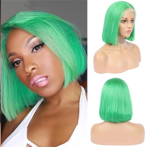 Kurze Perücke 13X4 Transparent 4X4 HD Lace Front Echthaar Perücken Für Frauen Vorgezupft von Generic