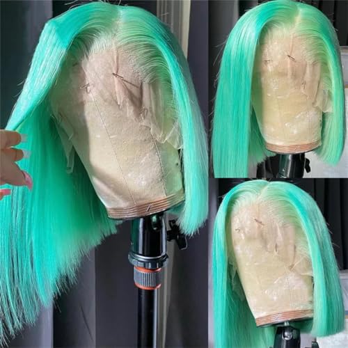 Kurze Perücke 13X4 Transparent 4X4 HD Lace Front Echthaar Perücken Für Frauen Vorgezupft von Generic