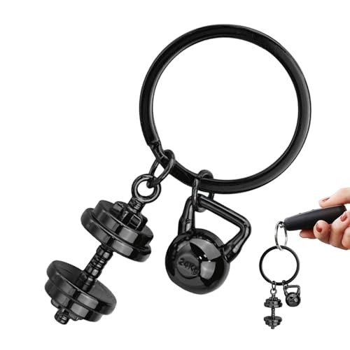 Kurzhantel-Charm-Schlüsselanhänger, Kurzhantel-Schlüsselanhänger - Hantel-Anhänger aus Zinklegierung, Hantel-Anhänger, Hantel-Design,Fitness-Trainer-Schlüsselanhänger für Fitness-Liebhaber, Damen und von Generic