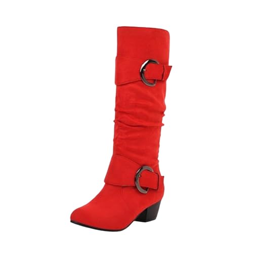 Kurzstiefel Wildleder Halbstiefel Cowboystiefel Retro Reißverschluß Boots Niederung Stiefel Trachten Elegant Übergangsstiefel Halbhoch Westernstiefel Damenstiefel von Generic
