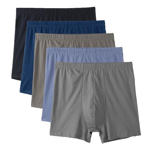 L-10XL Plus Size Herren Boxershorts 100% Baumwolle Weich Atmungsaktiv Unterwäsche For Mittleres Und Älteres Alter Unterhose Höschen Mit Hoher Taille(8XL) von Generic