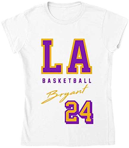 LA Basketball 24 Jersey Tribute Damen T-Shirt! Gr. X-Large, weiß von Generic