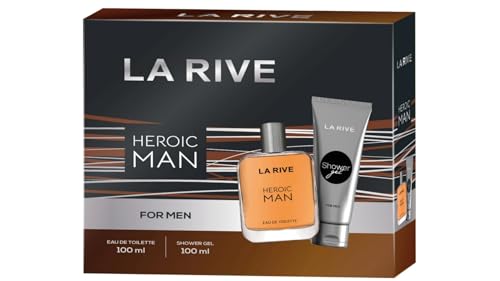 LA RIVE Heroic Man Geschenkset Eau de Toilette 100 ml + Duschgel 100 ml | Duft-Geschenkpackung für Herren | Eleganter & Maskuliner Duft von Generic