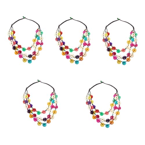 LGYGMD Hölzerne Neclesses r afrikanische Perlen Bohemian Kokosnüsse Bunte Halskette für Frauen Kokosnussschale + Holz von Generic
