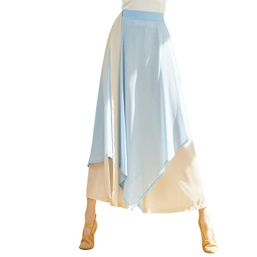 Ladies Chiffon Trousers - Wide Leg Trousers For Women Solid Color Dance Trousers Ladies Trousers Elasticated Waist Casual Trousers Classical Dance Pants Gym Trousers Skirt Training Outerwear von Generic