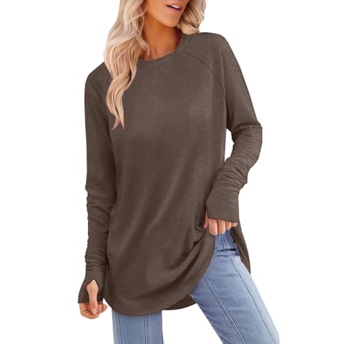 Ladies Graphic Tops Tunic Tops to Wear with Leggings Long Sleeve Thumb Hole Shirts Crew Neck Curved Hem Fall Loose Fit Casual T Shirts Elegant Going Out Blouse Festival Tees A-116 Ladies Graphic Tops Tunic Tops to Wear with Leggings Long Sleeve Thumb Hole Shirts Crew Neck Curved Hem Fall Loose Fit Casual T Shirts Elegant Going Out Blouse Festival Tees A-116 von Generic