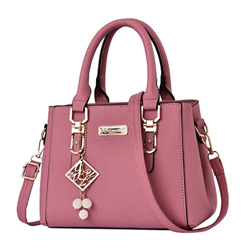 Lässige Umhängetasche aus mit großer Kapazität Handtasche Damentasche Funktionsshirt Damen Langarm Mit Taschen (Pink, One Size) von Generic