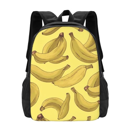 Lässiger Wanderrucksack Bananenmuster-Druck Laptoptasche Multifunktion Daypack Für Geschenk, Büro, Job, 42X32X14Cm Lässiger Wanderrucksack Bananenmuster-Druck Laptoptasche Multifunktion Daypack Für Geschenk, Büro, Job, 42X32X14Cm von Generic