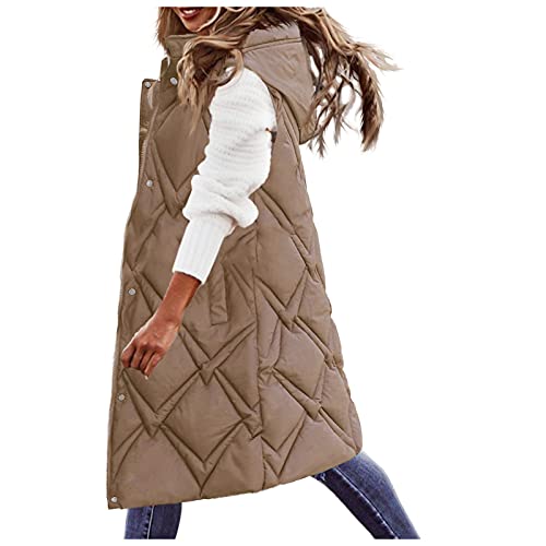 Lang Weste Damen Daunenweste mit Kapuze Winter Warm Longweste Ärmellose Lange Steppweste Leicht Winterjacke Winterweste Daunenmantel Daunenjacke Outdoor Puffer Jacke Winterweste Mäntel Lang Weste Damen Daunenweste mit Kapuze Winter Warm Longweste Ärmellose Lange Steppweste Leicht Winterjacke Winterweste Daunenmantel Daunenjacke Outdoor Puffer Jacke Winterweste Mäntel von Generic