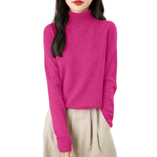 Langarm Sweatshirt Herbst Für Damen Turtleneck Herbst Rundhals Oberteil Mit Tasche Elegant Casual Basic Langarmshirt Frauen Baumwolle Oversize Pullover Tops Ohne Kapuze von Generic