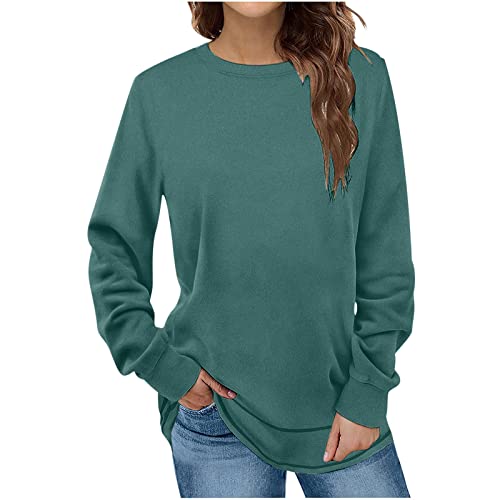 Langarmshirt Damen Samt Longshirt Elegant Bluse Festliche Oberteile Mode Basic Shirts Rundhals Pullover Locker Tops Velvet Blusenshirt Bequem Weich Winterpullover Sweatshirt Langarm Tunika Kleidung von Generic