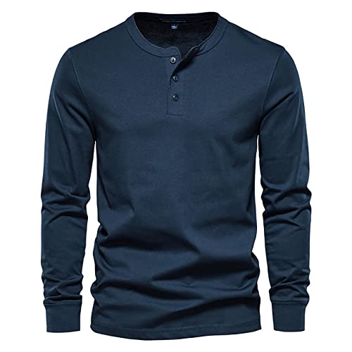 Langarmshirt Herren Henley Shirt Slim-fit Longsleeve Herren Herren Sweatshirt blau XXL Langarmshirt Herren Henley Shirt Slim-fit Longsleeve Herren Herren Sweatshirt blau XXL von Generic