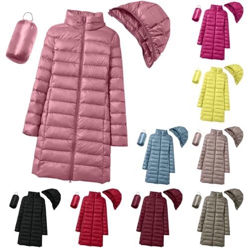 Lange Daunenjacke Damen Outdoor Leichte Steppmantel Packable Down Federleichte Jacke Pufferjacke Winter Warme Freizeitjacke Kapuze Wind- und Wasserabweisender Daunenmantel Wanderjacke Lange Daunenjacke Damen Outdoor Leichte Steppmantel Packable Down Federleichte Jacke Pufferjacke Winter Warme Freizeitjacke Kapuze Wind- und Wasserabweisender Daunenmantel Wanderjacke von Generic