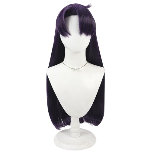 Lange Dunkelviolette Cosplay Perücken Für Hino Rei Anime Kostüm Perücken Mit Pony Hitzebeständige Synthetik Perücke Halloween Kostüm Party Rollenspiel von Generic