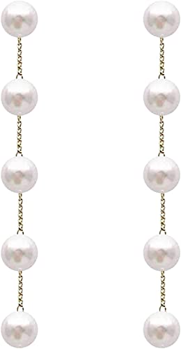 Lange Quaste Perlenohrringe Dünne Baumeln Gold Elegante Perle Quaste Ohrringe Hochzeit Frauen Zubehör Schmuck Ohrringe Für Frauen Perlen Tropfen Creolen Schön und geschickt Schön und geschickt von Generic