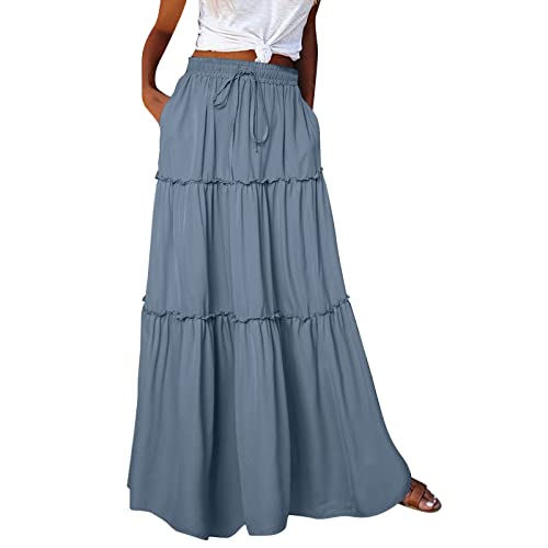 Langer Rock Damen Sommer Boho Blumen Maxirock Damen Lang High Waist Elastische Taille mit Taschen und Gürtel Maxi Rock Elegante Plisseerock Faltenrock Strandrock Freizeitrock Sommerrock Langer Rock Damen Sommer Boho Blumen Maxirock Damen Lang High Waist Elastische Taille mit Taschen und Gürtel Maxi Rock Elegante Plisseerock Faltenrock Strandrock Freizeitrock Sommerrock von Generic