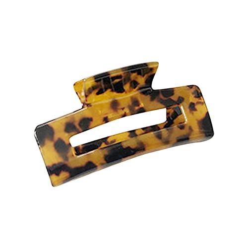 Large Leopard Print Clip Clip ClipHaar Haar Haar Französisch Haarspange Haarspangen Damen Für Kurze Haare (H, One Size) von Generic