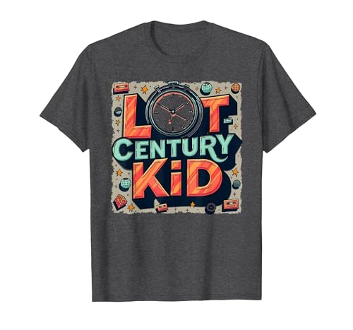 Last Century Kid 1900s Retro Nostalgie Uhr Sterne Vintage T-Shirt, Herren, Anthrazit Meliert, 3XL Last Century Kid 1900s Retro Nostalgie Uhr Sterne Vintage T-Shirt, Herren, Anthrazit Meliert, 3XL von Generic