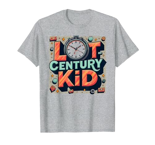 Last Century Kid 1900s Retro Nostalgie Uhr Sterne Vintage T-Shirt, Herren, Grau Meliert, L Last Century Kid 1900s Retro Nostalgie Uhr Sterne Vintage T-Shirt, Herren, Grau Meliert, L von Generic
