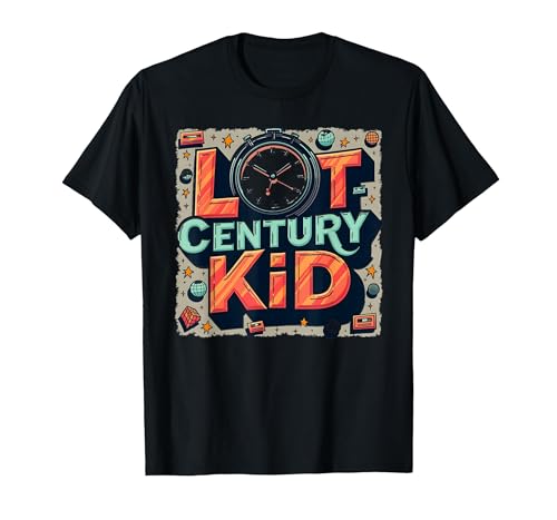 Last Century Kid 1900s Retro Nostalgie Uhr Sterne Vintage T-Shirt, Herren, Schwarz, 4XL Last Century Kid 1900s Retro Nostalgie Uhr Sterne Vintage T-Shirt, Herren, Schwarz, 4XL von Generic