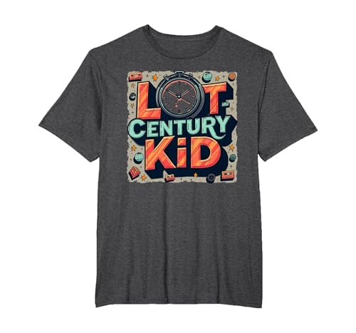 Last Century Kid 1900s Retro Nostalgie Uhr Sterne Vintage T-Shirt, Herren Große Größen, Anthrazit Meliert, 5X Tall Last Century Kid 1900s Retro Nostalgie Uhr Sterne Vintage T-Shirt, Herren Große Größen, Anthrazit Meliert, 5X Tall von Generic