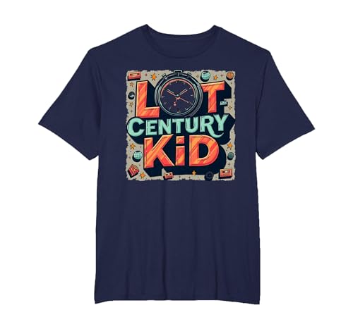 Last Century Kid 1900s Retro Nostalgie Uhr Sterne Vintage T-Shirt, Herren Große Größen, Marineblau, 3X Tall Last Century Kid 1900s Retro Nostalgie Uhr Sterne Vintage T-Shirt, Herren Große Größen, Marineblau, 3X Tall von Generic