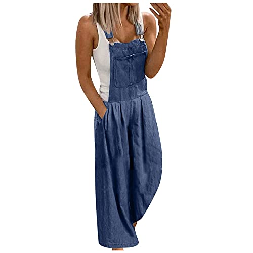 Latzhose Jumpsuit Damen Einfarbig Jeans Sexy Strumpfhose Handtragen Jeanshose Overalls Mit Taschen Mode Overalls Denim Strampler Playsuit Denim Pants Lang Rompers Freizeitanzug Jumpsuits von Generic