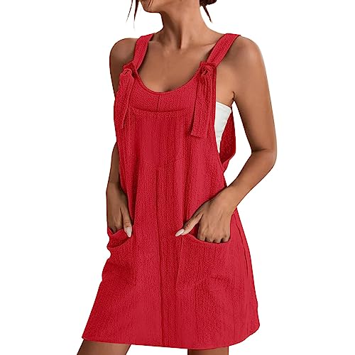 Latzkleid Damen Sommer Ärmellos Trägerkleid Verstellbare Riemen Cargo Minikleid Rückenfreies Kleid mit Taschen Frauen Latzrock U-Ausschnitt Freizeitkleid Große Größen Sommerkleider Latzkleid Damen Sommer Ärmellos Trägerkleid Verstellbare Riemen Cargo Minikleid Rückenfreies Kleid mit Taschen Frauen Latzrock U-Ausschnitt Freizeitkleid Große Größen Sommerkleider von Generic