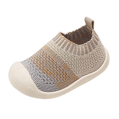 Lauflernschuhe Gummisohle Süße Kinderschuhe Junge Mädchen Wanderschuhe Säuglingsturnschuhe rutschfeste erste Wanderschuhe Atmungsaktive Netzschuhe 6 9 12 18 Monate Badeschuhe Baby (Yellow, 19 Infant) von Generic