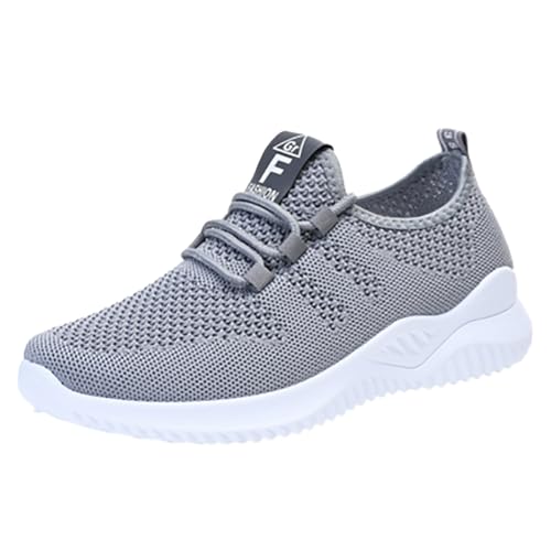 Laufschuhe Damen Sneaker Mesh Laufschuhe Atmungsaktiv Turnschuhe Schnürschuhe Weiche Sohle Freizeitschuhe Fashion Stoffschuhe Leichtgewichts Walkingschuhe Breite Füße Lässig von Generic