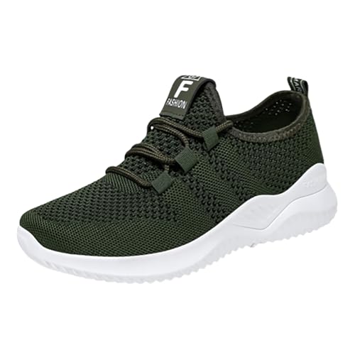 Laufschuhe Damen Sneaker Mesh Laufschuhe Atmungsaktiv Turnschuhe Schnürschuhe Weiche Sohle Freizeitschuhe Fashion Stoffschuhe Leichtgewichts Walkingschuhe Breite Füße Lässig von Generic