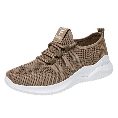 Laufschuhe Damen Sneaker Mesh Laufschuhe Atmungsaktiv Turnschuhe Schnürschuhe Weiche Sohle Freizeitschuhe Fashion Stoffschuhe Leichtgewichts Walkingschuhe Breite Füße Lässig von Generic