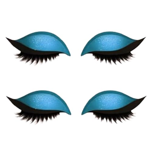Lazy Eye Shadow Wimpern-Patch, Lidschatten-Wimpern-Make-up-Sticker, Lazy Eyelash Stickers, Wiederverwendbare 2-in-1-Augen-Make-up-Sticker Für das perfekte Augen-Make-up im Handumdrehen (Blue) von Generic