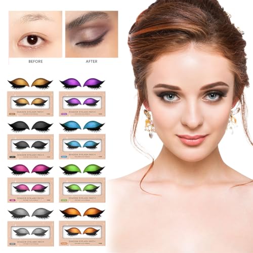 Lazy Lid Shadow Eyelash Patch Lidschatten Wimpern Make -up -Aufkleber (Gold) von Generic