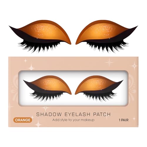 Lazy Lidschatten Eyelash Patch Lidschatten Wimpern Make -up -Aufkleber (orange) von Generic