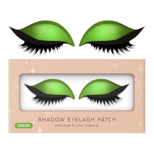 Lazy Lidschatten Wimpern Patch Lidschatten Wimpern Make -up -Aufkleber (grün) von Generic