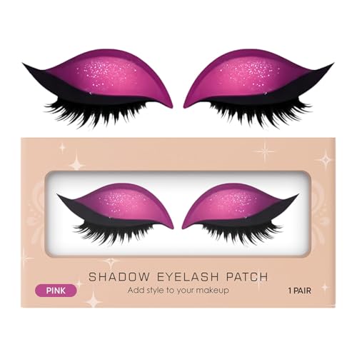 Lazy Lidschatten Wimpern Patch Lidschatten Wimpern Make -up -Aufkleber (rosa) von Generic