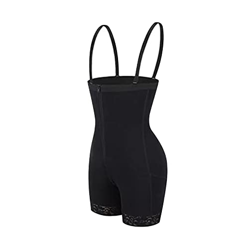 Lazzboy Shapewear Damen Formende Bodys Nahtlose Feste Kontrolle Faja Oberschenkel Schlanker Body Shaper Shaping Bodysuit Figurformender Bauchweg Formbody Bodyformer Unterwäsche (Schwarz,L) von Generic