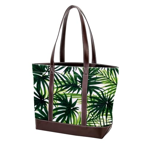 Leaf-428 modische Damen-Schultertasche aus gewaschenem strapazierfähigem Leder mit Tragegriff oben mit Taschen und Reißverschluss von Generic