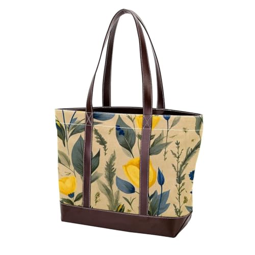 Leaf Art-788 modische Damen-Geldbörse aus gewaschenem, strapazierfähigem Leder mit Tragegriff oben und Taschen, Reißverschluss, mehrfarbig, 33,8 x 12 x 31 cm von Generic