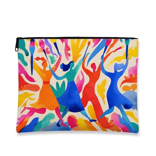 Lebendige Make-up-Tasche, bunte Frauen, die künstlerischen Ausdruck feiern, Kosmetiktasche für Mädchen, tragbare kleine Reißverschlusstasche, lustiges Geschenk, Hautpflege, Kulturbeutel, Bunt, 7x9 Lebendige Make-up-Tasche, bunte Frauen, die künstlerischen Ausdruck feiern, Kosmetiktasche für Mädchen, tragbare kleine Reißverschlusstasche, lustiges Geschenk, Hautpflege, Kulturbeutel, Bunt, 7x9 von Generic