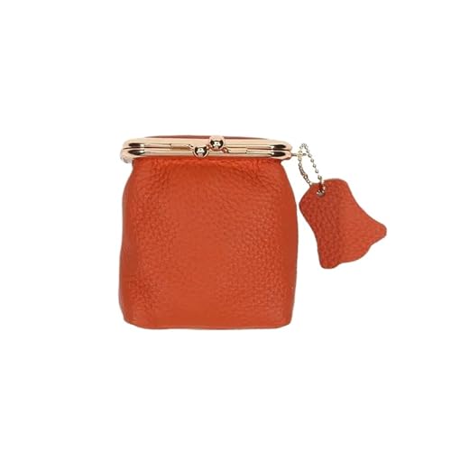 Leder Frauen Kleine Kosmetiktasche Make-Up Tasche Lippenstift Organizer Fall Dame Reise Schlüssel Box Geldbörse(1 orange) von Generic