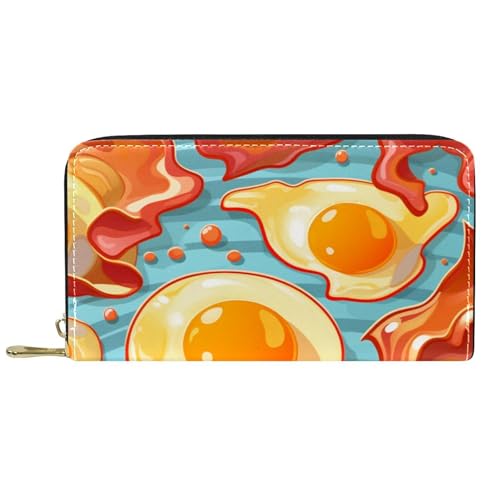 Leder Geldbörse Frühstück Und Eier Geldtasche Vintage Handtaschen Nette Kleine Münzbörse Für Mädchen, Freundin, Mutter von Generic