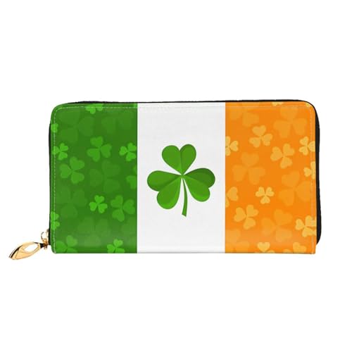 Leder Geldbörse Irische Flagge Geldbeute Printmotiv Handtaschen Kreative Portmonee Für Frauen, Mädchen, Mutter von Generic